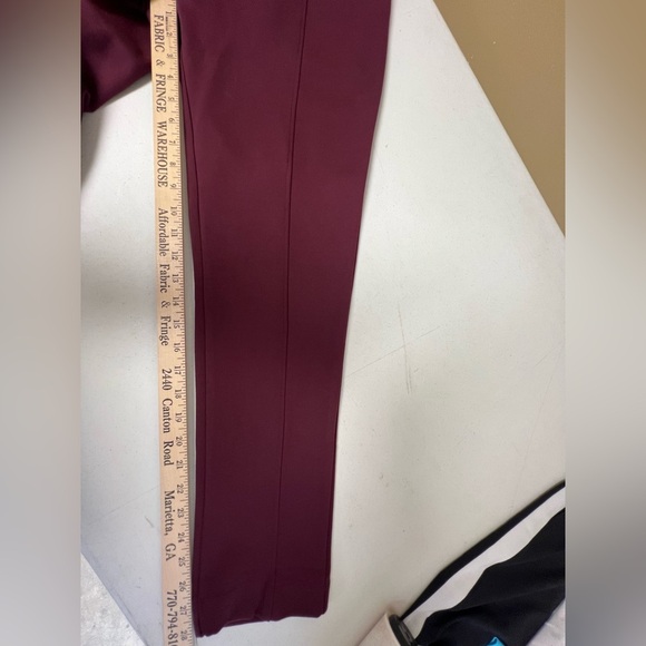 JONES NEW YORK PONTE KNIT PULL ON PANTS W/ELASTIC INSETS SIZE LARGE MERLOT COLOR - Picture 5 of 10